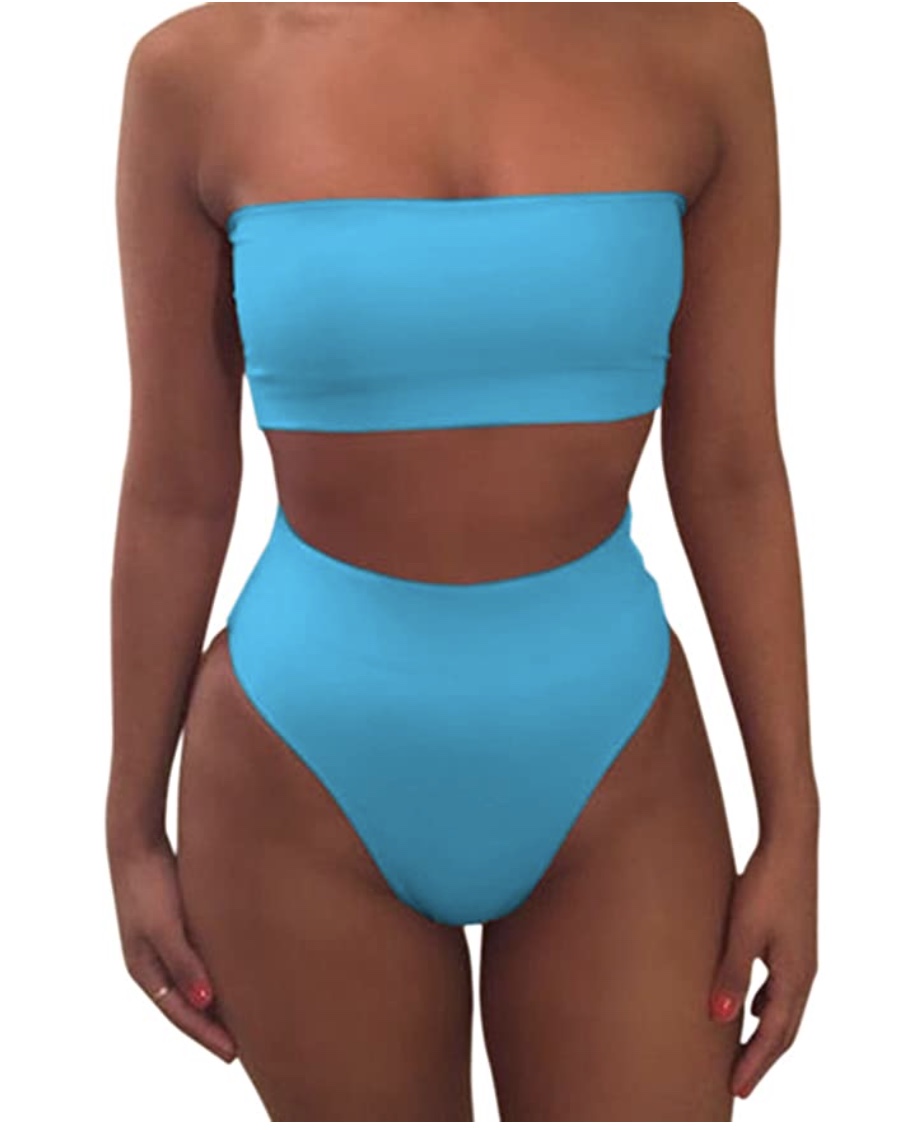 Strapless Swimsuit for Big Busts