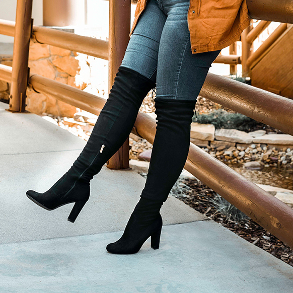over the knee boots for wide calf