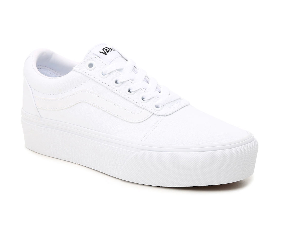 white platform sneaker