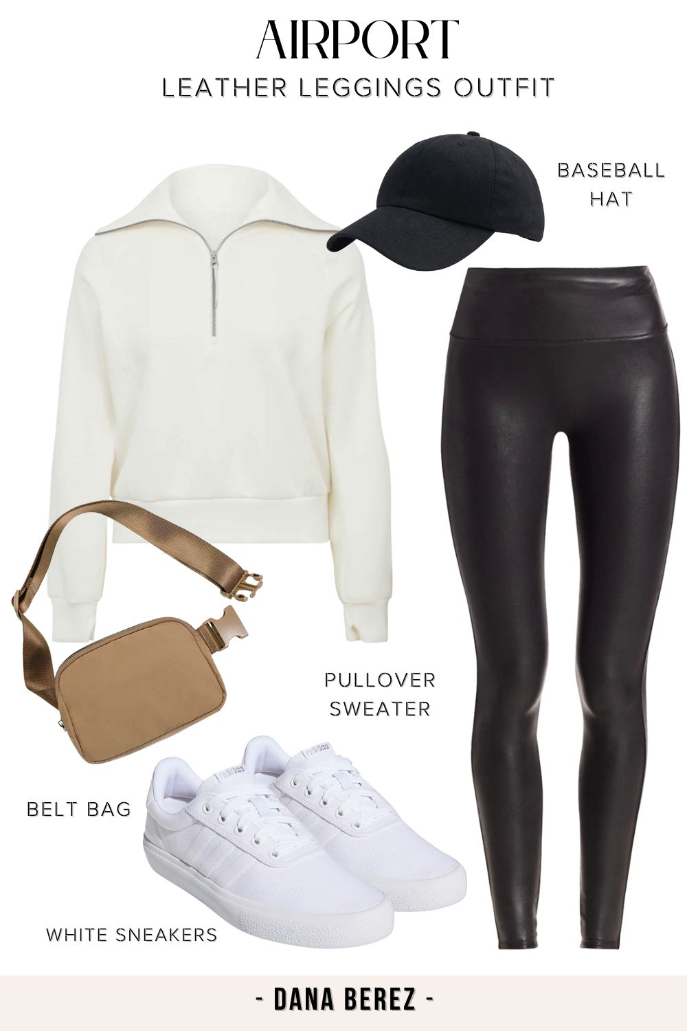 Leather Leggings Airport Outfit