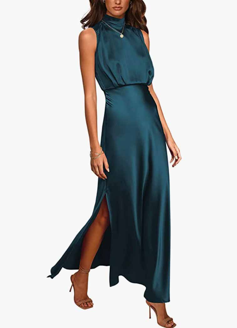 thumbnail image 2 of CUPSHE Women's Fall Maxi Dress - Square Neck Smocked Long Sleeve Formal Wedding Guest 2 of 13