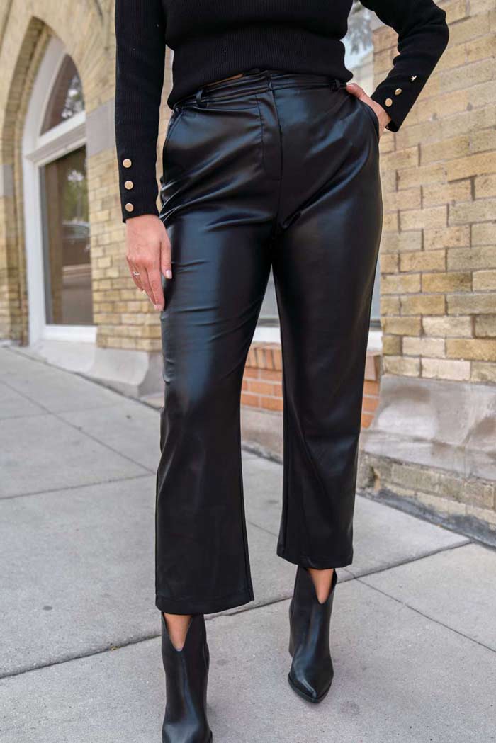 cupshe faux leather pant
