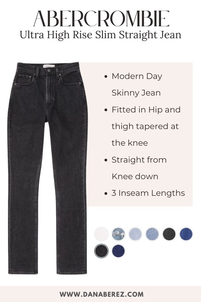 Abercrombie High Rise Slim Straight Jean