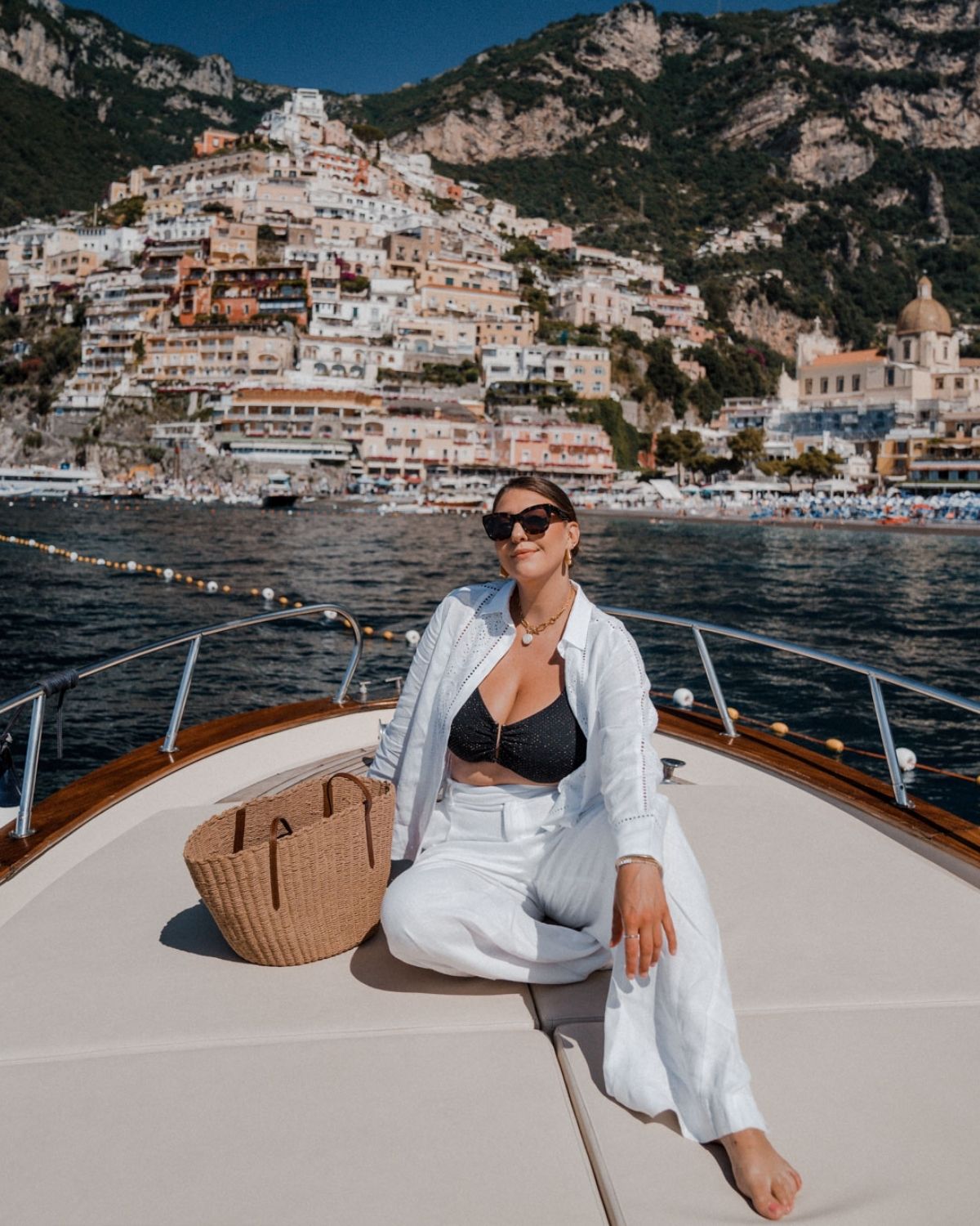 amalfi coast boat outfit linen