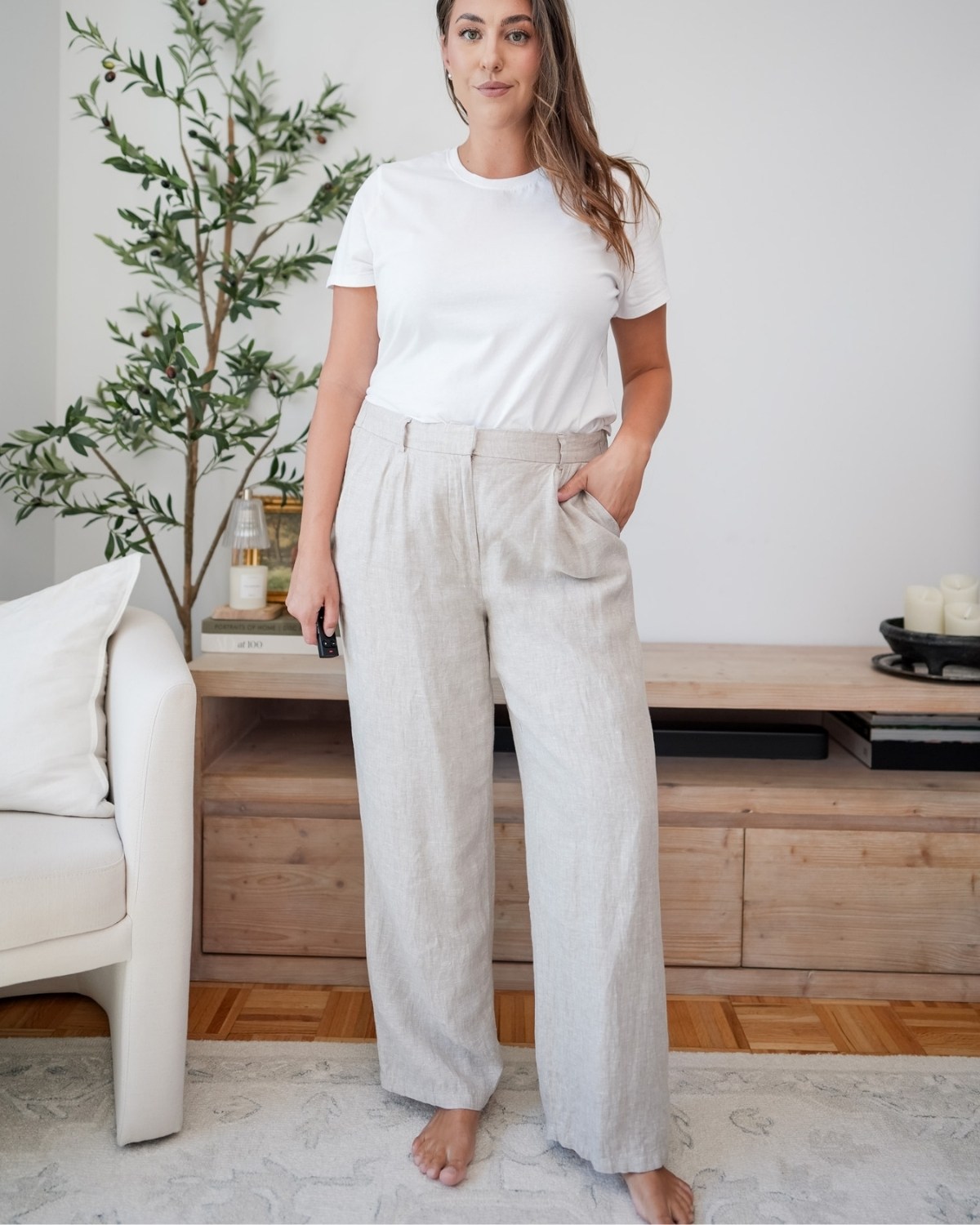 Quince European Linen Trouser Pant in Flax