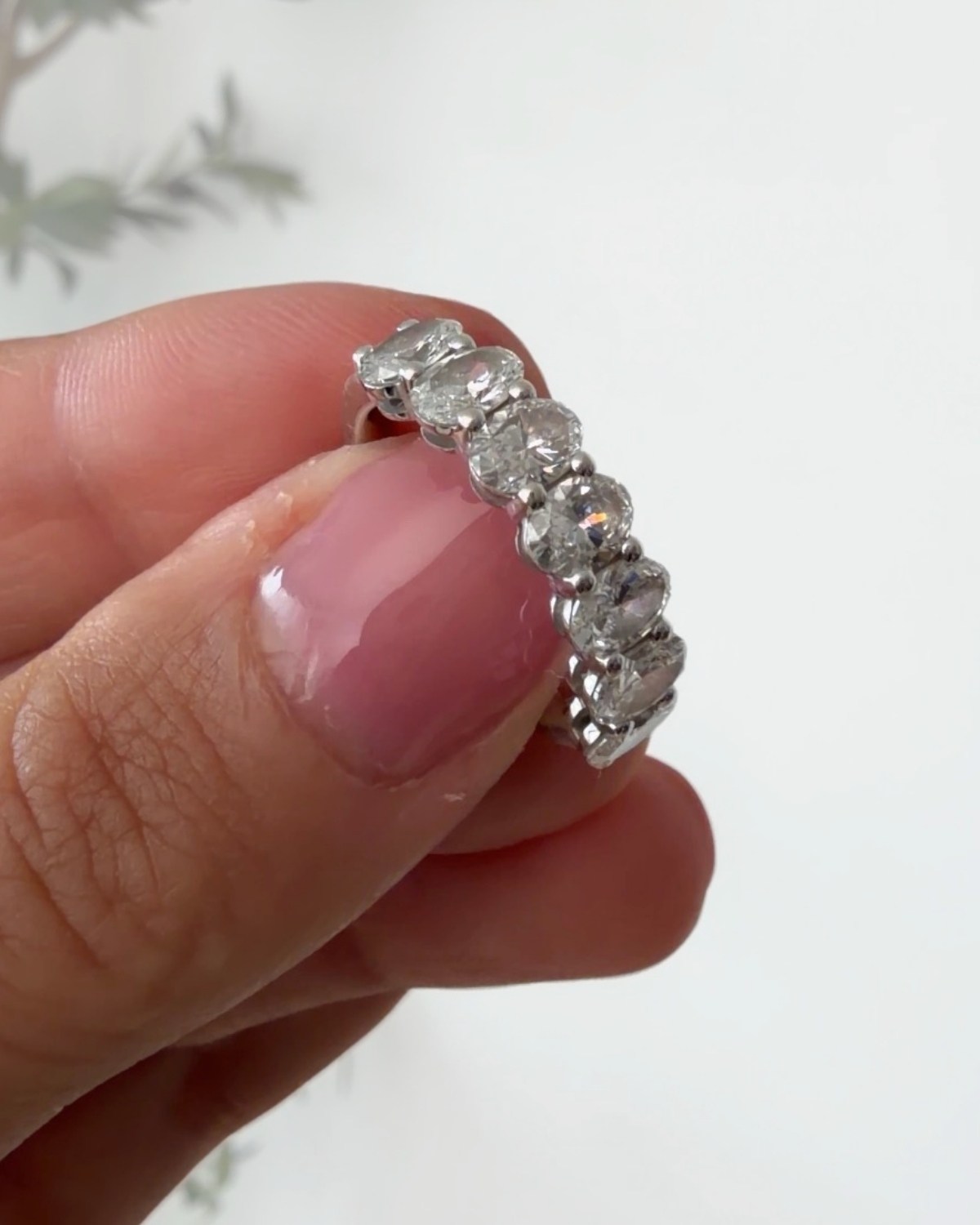 Quince Diamond Ring after being cleaned