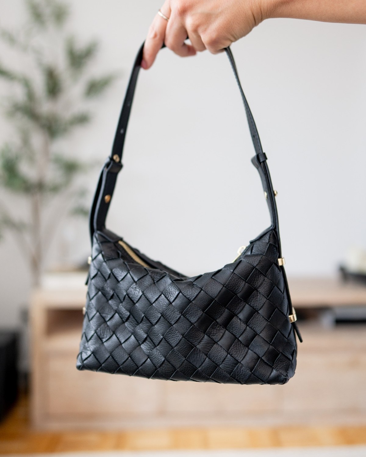 Quince Italian Leather Handwoven Mini Leather Bag