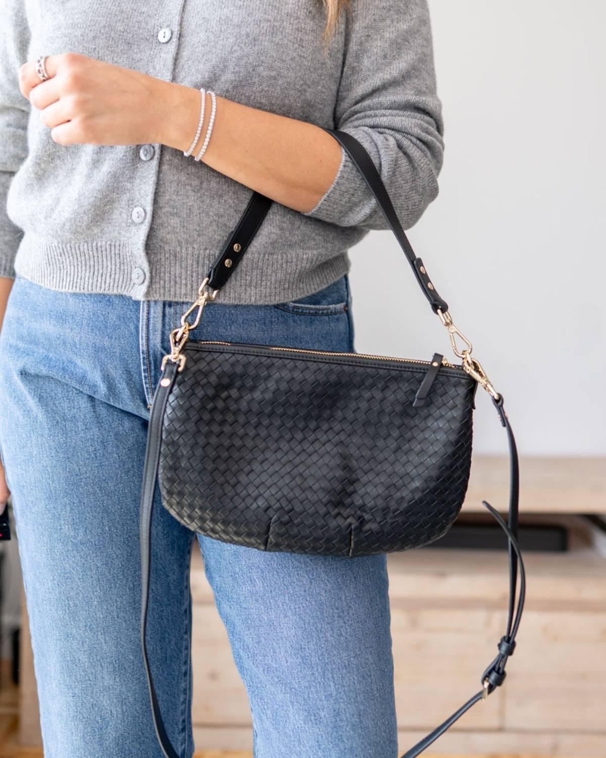 Quince Sloane Handwoven Mini Shoulder Bag