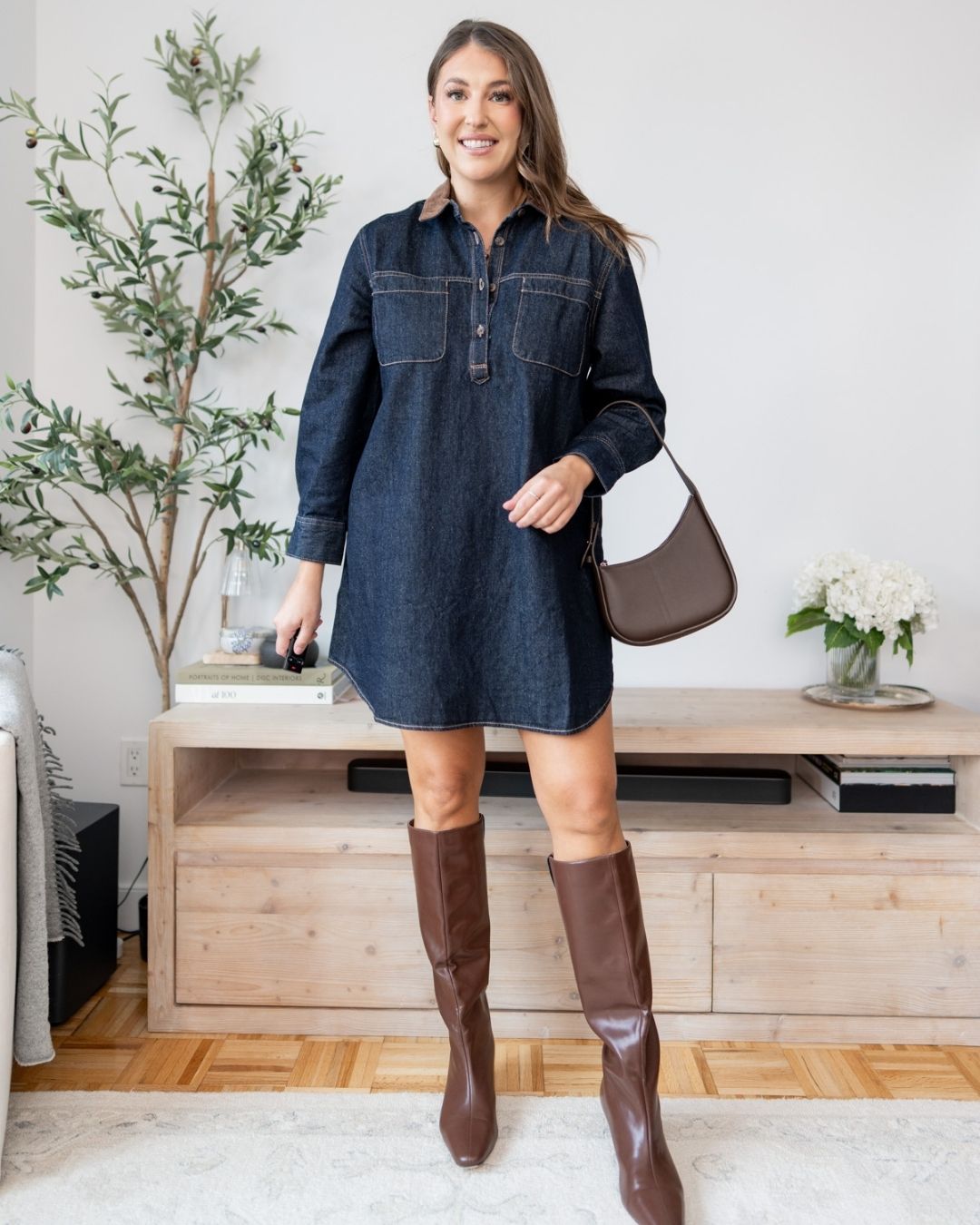 Old Navy dark denim mini dress