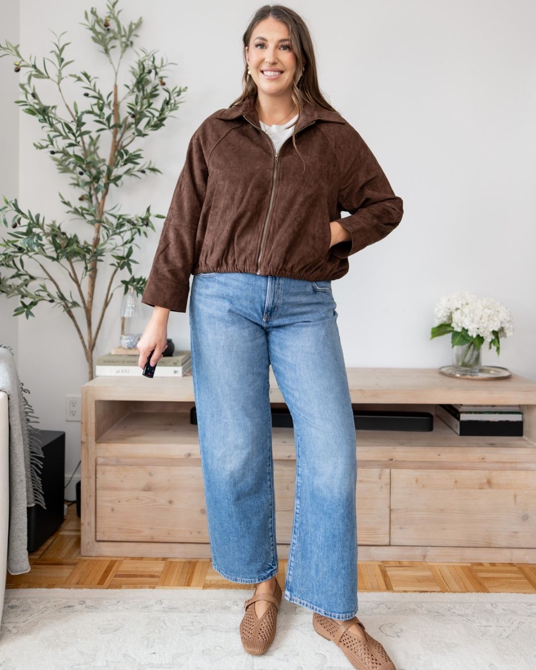 faux suede jacket