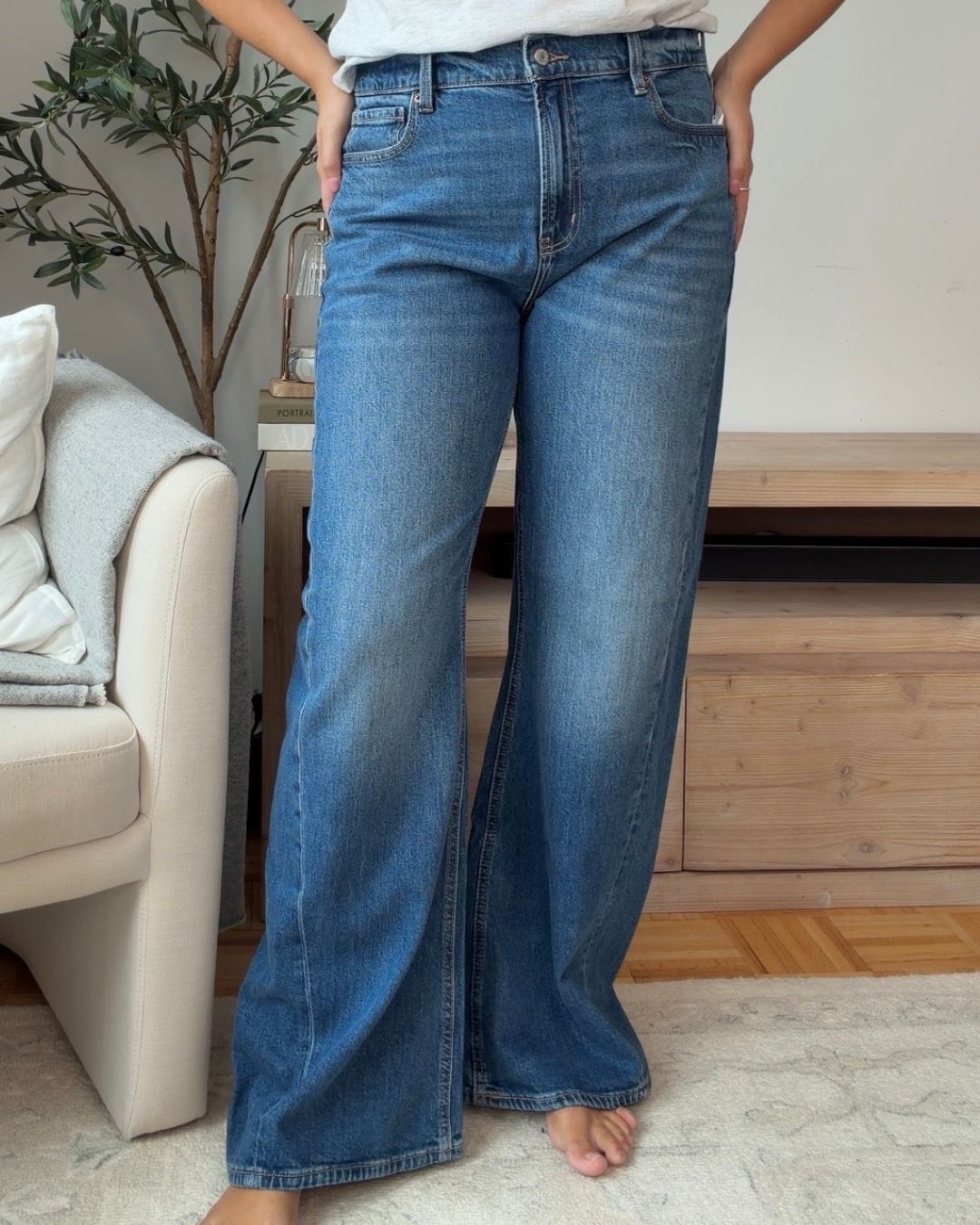 mid-rise flare jeans