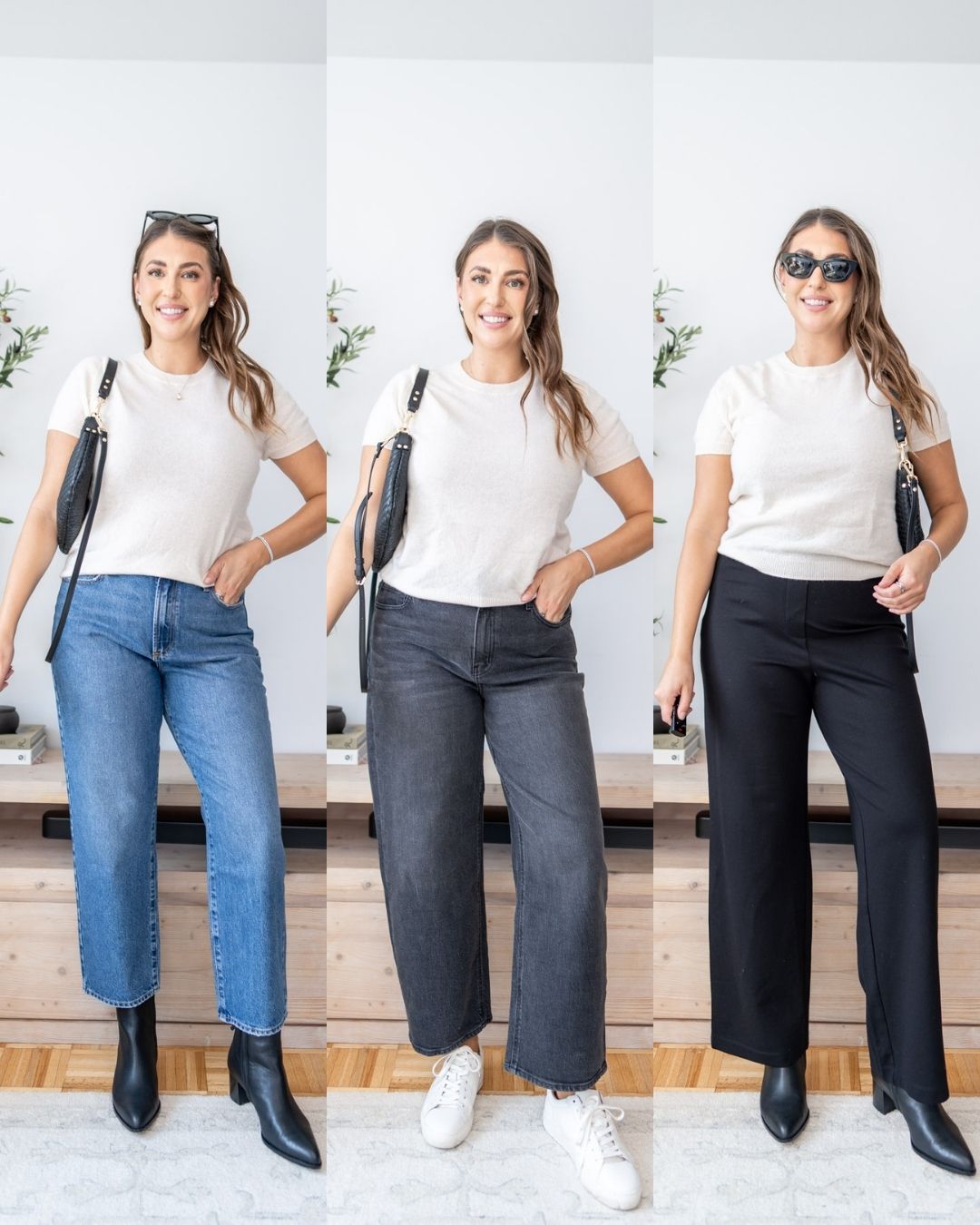 quince cashmere tshirt in a capsule wardrobe