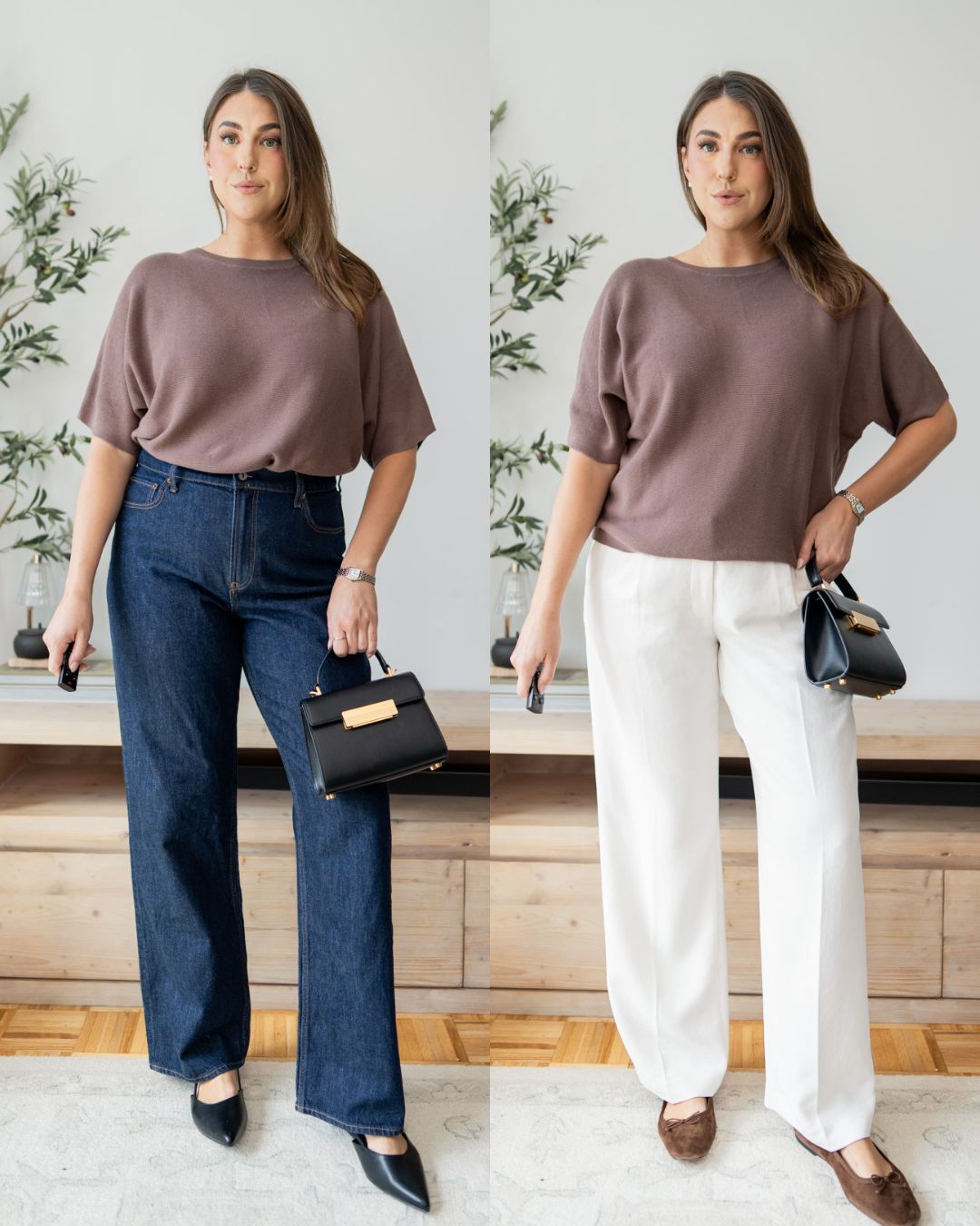 100% cotton batwing top from Amazon styled with jeans